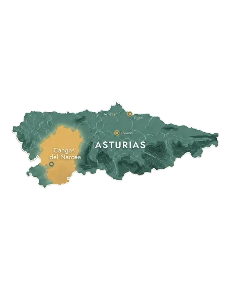 Mapa del Suroccidente asturiano